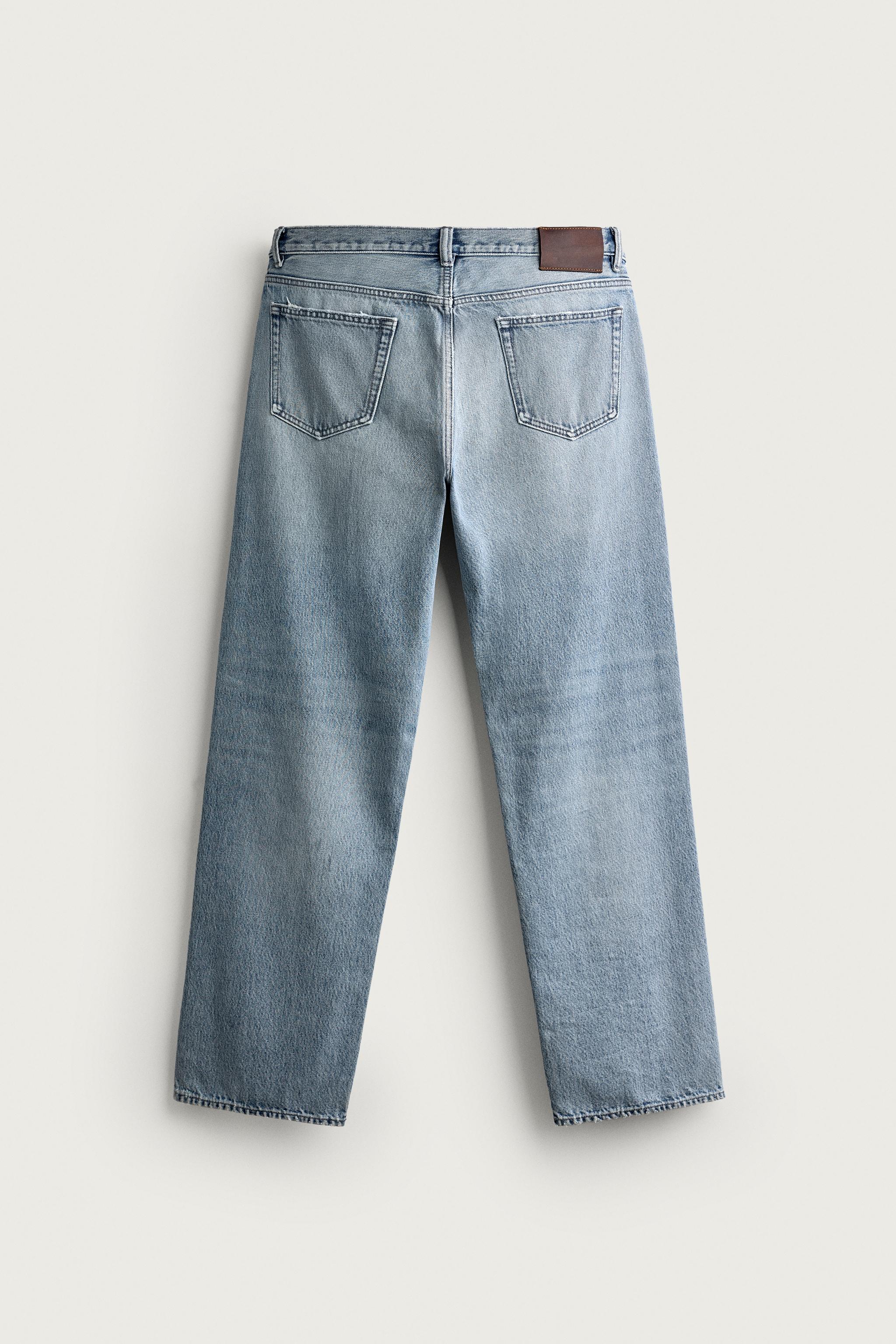 STRAIGHT FIT JEANS — Blue