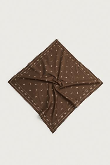 PAISLEY PRINT BANDANA - Brown by Zara