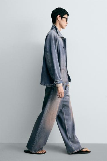 VINTAGE WASH BAGGY FIT JEANS - Mid-blue by Zara