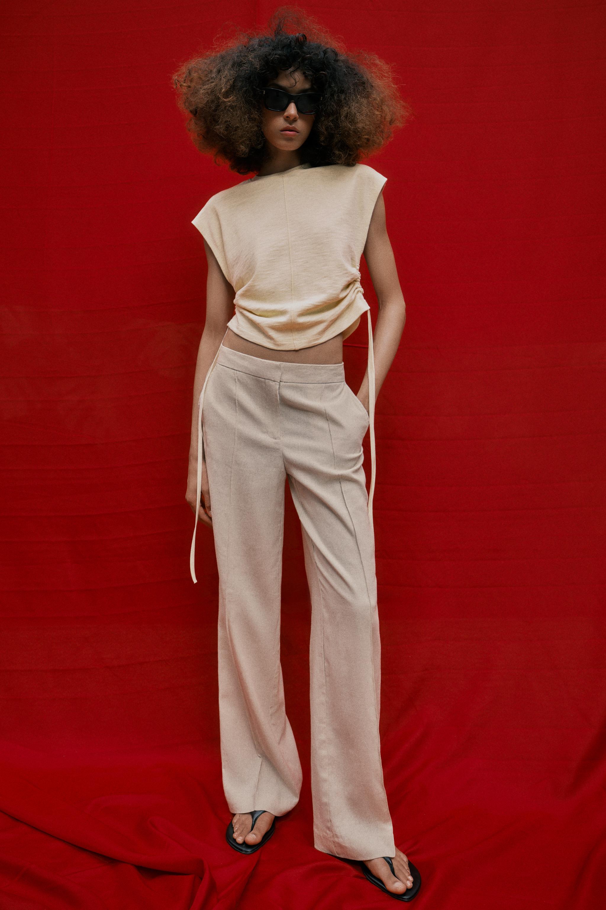 RUCHED RUSTIC T-SHIRT — Butter