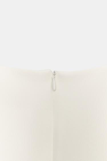 SHORT DRESS WITH PLEATS AND POCKETS - Oyster-white by Zara - Image 8