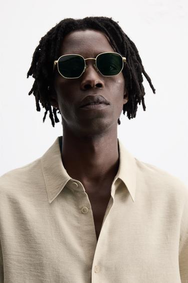 METAL SUNGLASSES - matt gold by Zara - Image 0