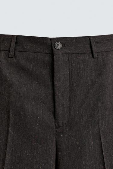 WOOL SUIT TROUSERS - brown vigore by Zara - Image 7