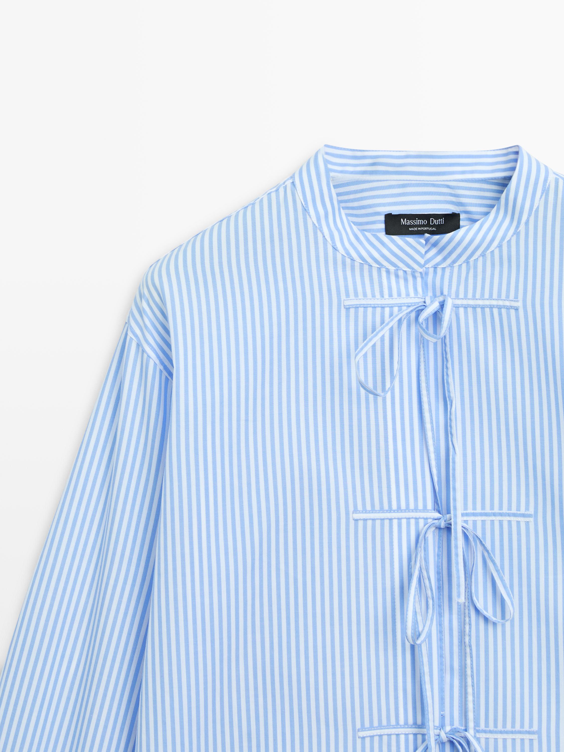Chemise à rayures 100 % coton