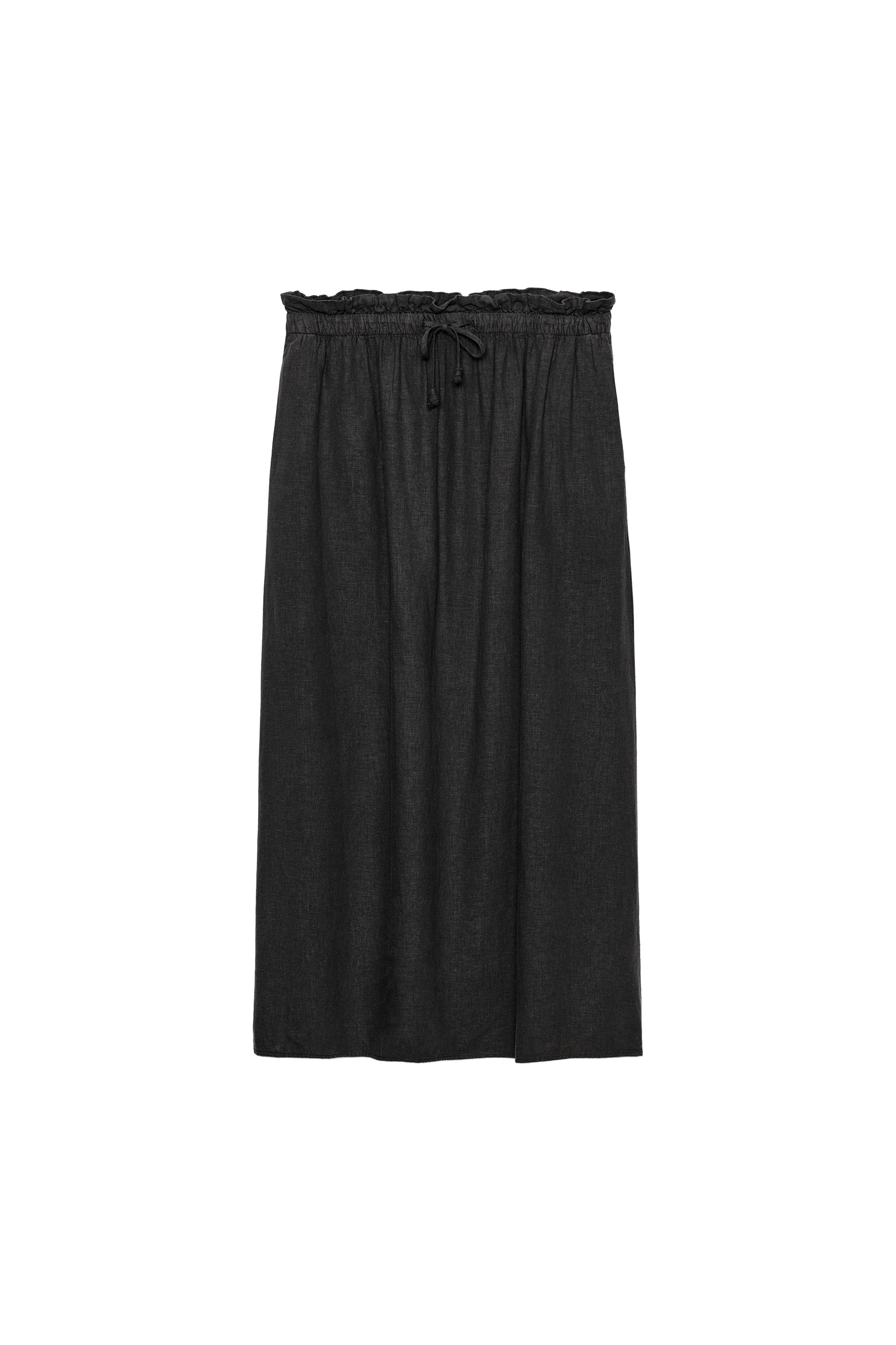 ZW COLLECTION LINEN BLEND LONG SKIRT