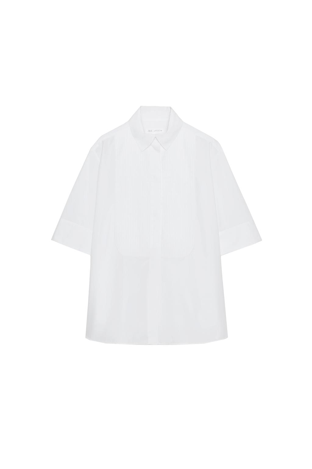 ZW COLLECTION POPLIN SHIRT WITH BIB - image 3