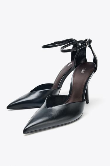 CHAUSSURES À TALONS BRIDE CHEVILLE - Noir de Zara - Image 1