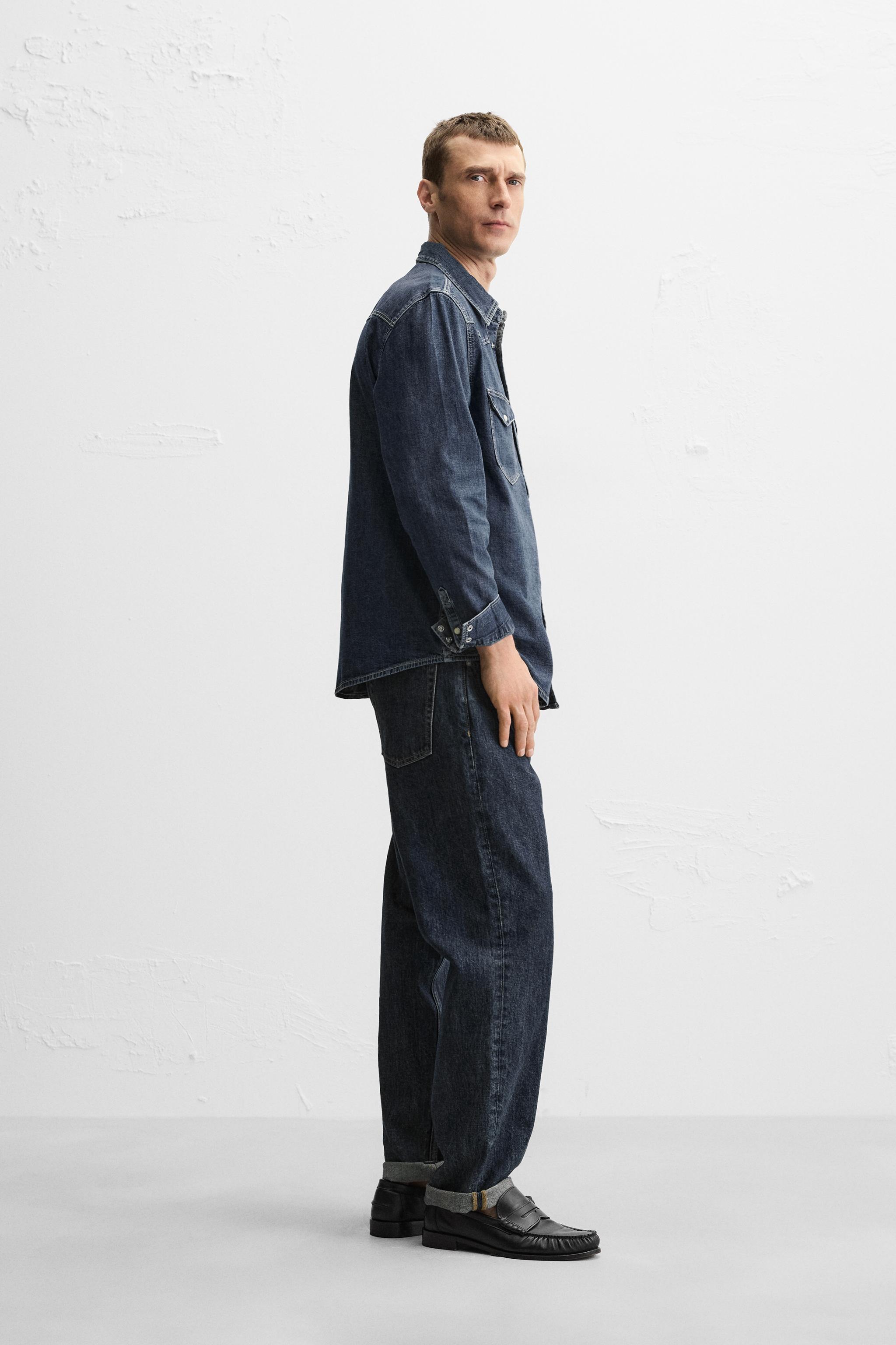 ウエスタンデニムシャツ - ブルー | ZARA Japan / 日本