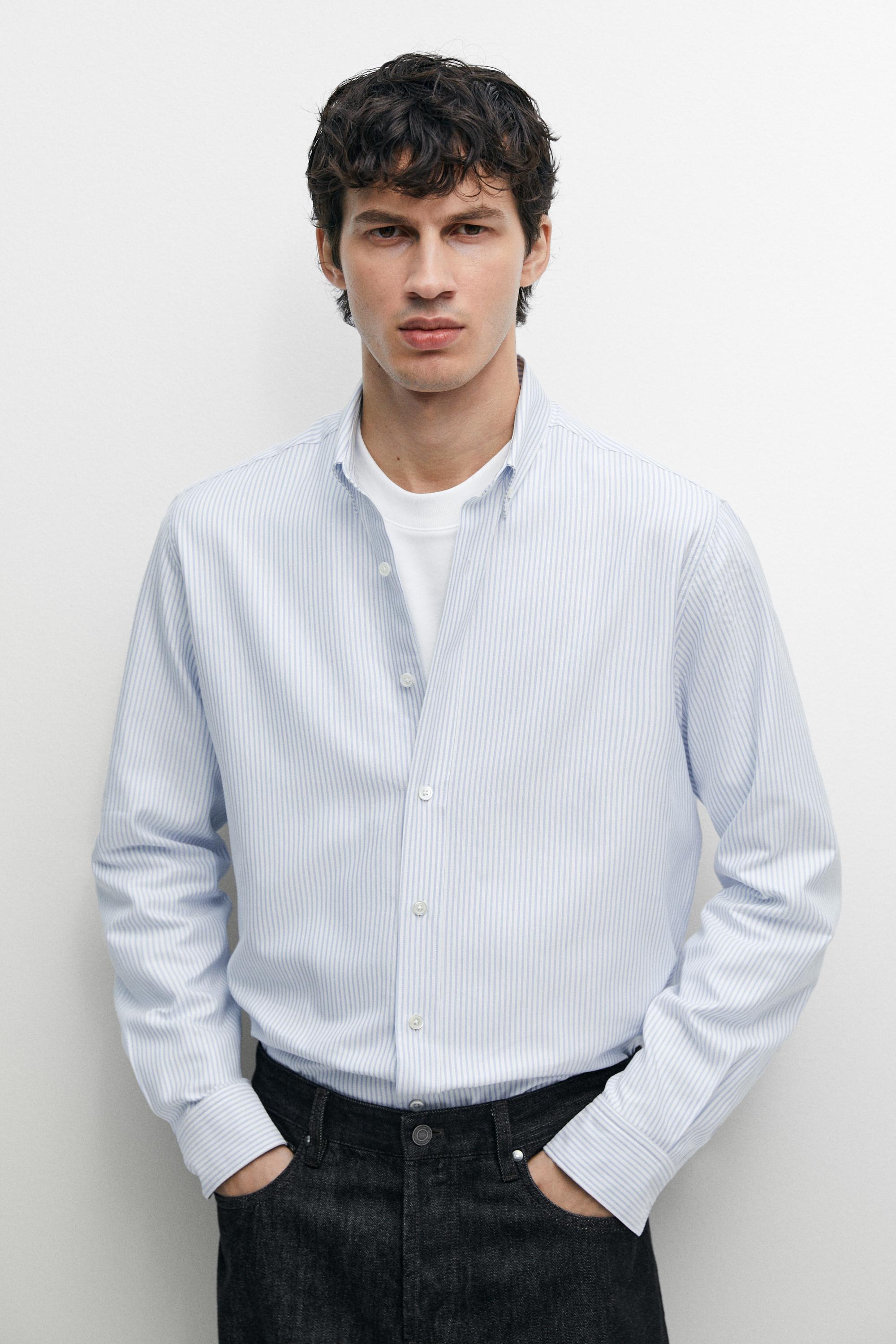 Chemise oxford regular fit à rayures