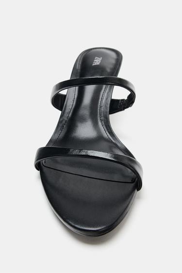 MULES COMPENSÉES EN CUIR - Noir de Zara - Image 4