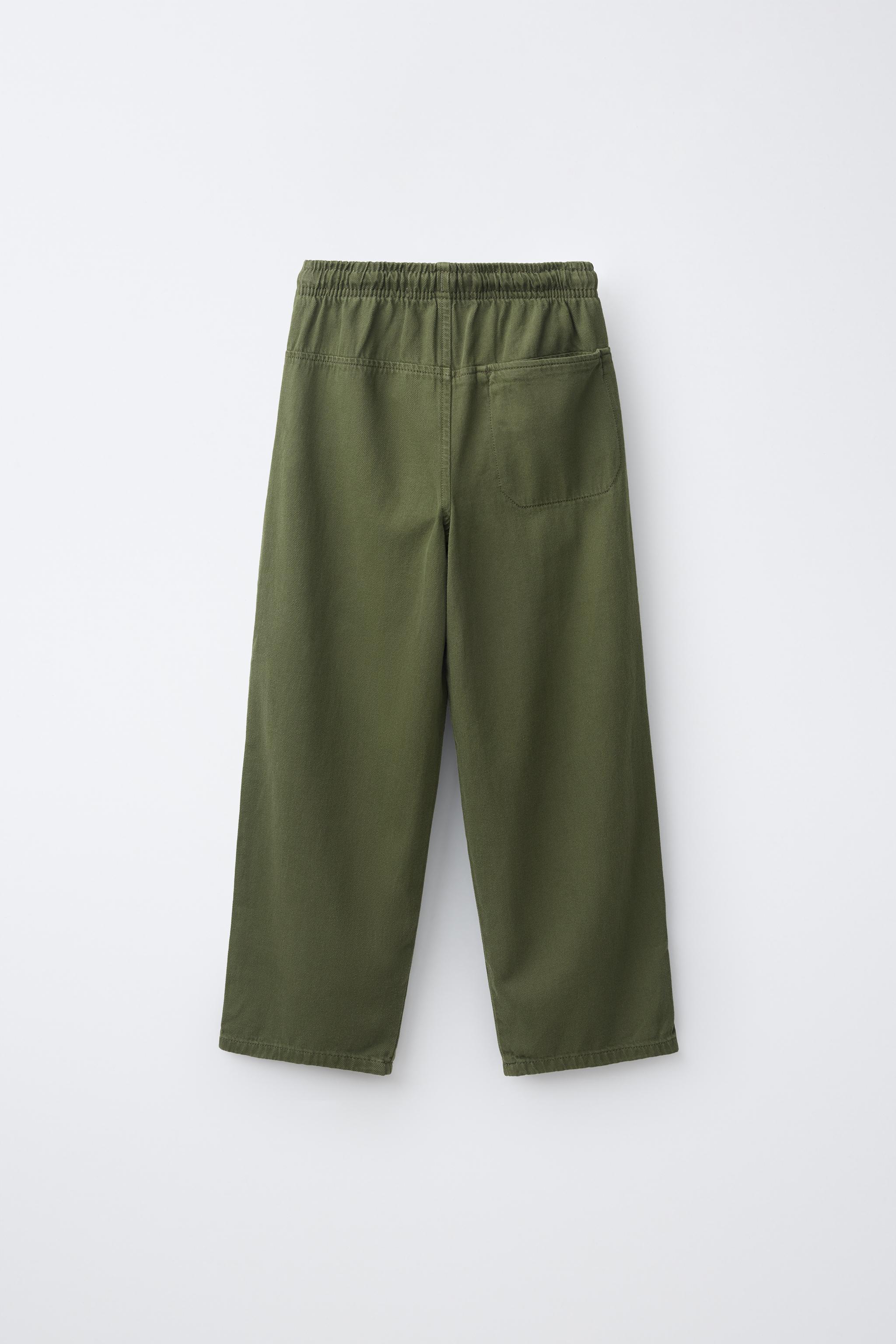 TWILL JOGGER PANTS — Mid khaki (alternate view)