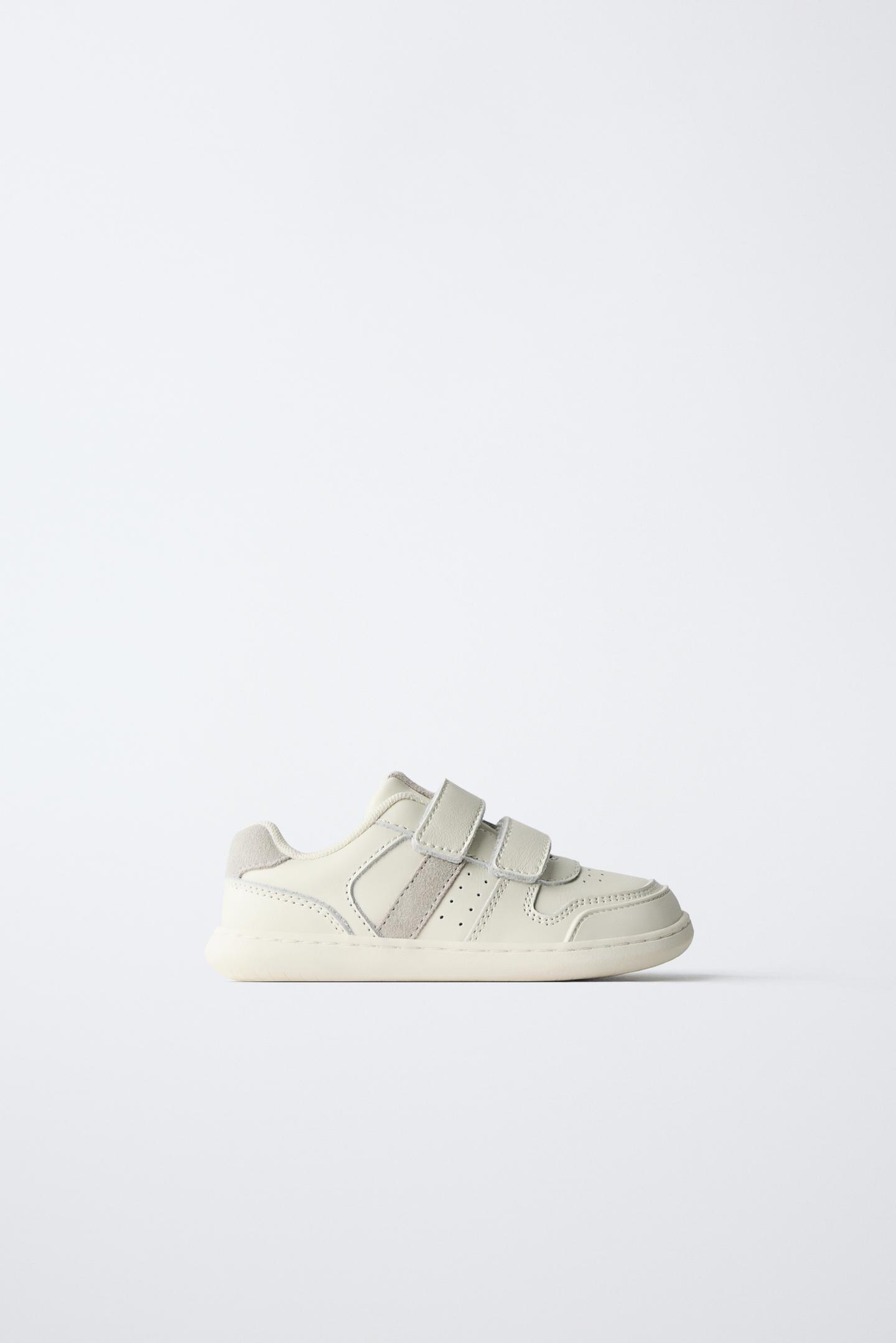 Детские кроссовки Zara Leather Barefoot, цвет: Белый