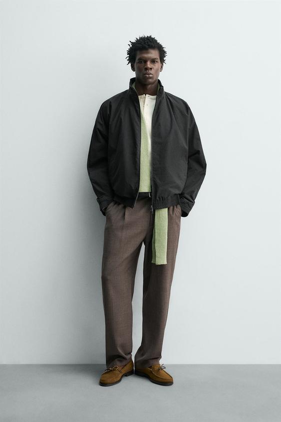CAZADORA BOMBER RELAXED FIT - Negro de Zara - Imagen 0