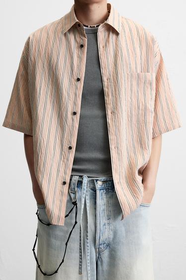 STRIPED FLOWING SHIRT - striped by Zara
