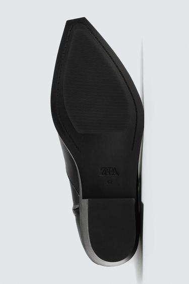 POINTED TOE COWBOY BOOTS - Black by Zara - Image 3