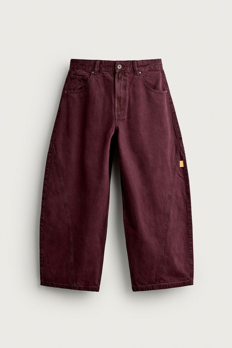 BALLOON FIT TROUSERS WITH SEAMS