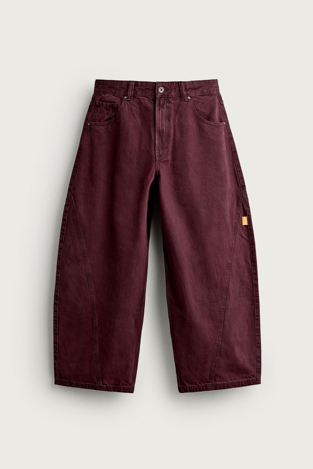 BALLOON FIT TROUSERS WITH SEAMS