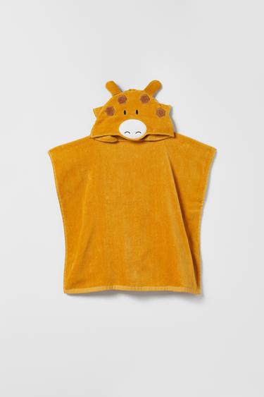 PONCHO TOALLA JIRAFA - Ocre de Zara