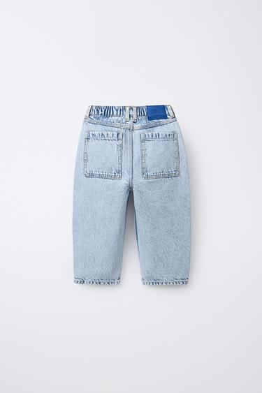 Zara VREĆASTE FARMERKE OPUŠTENOG KROJA SA KISELIM ISPIRANJEM – svetloplava