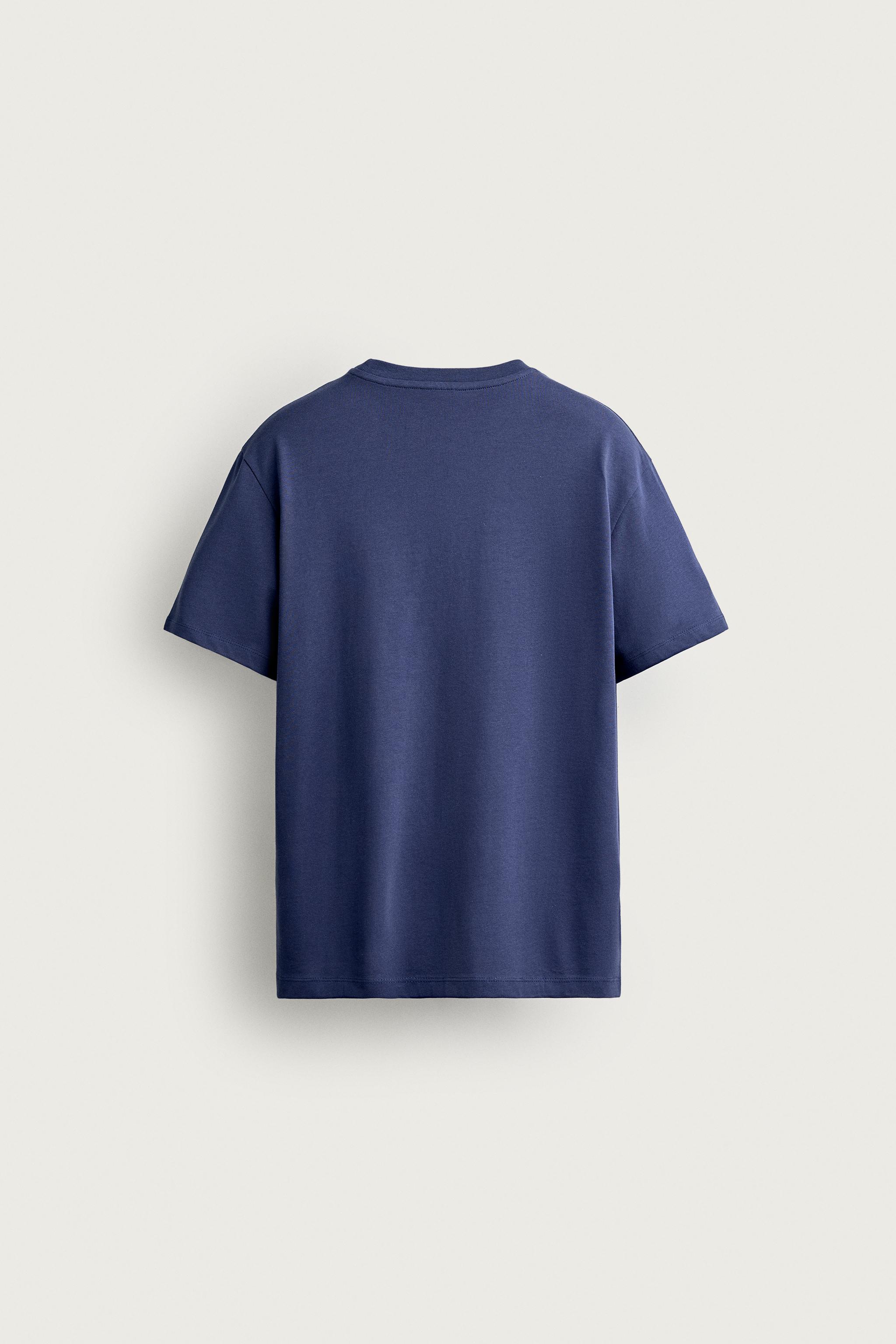 Zara RELAXED FIT YAZI İŞLEMELİ T-SHIRT görsel 7