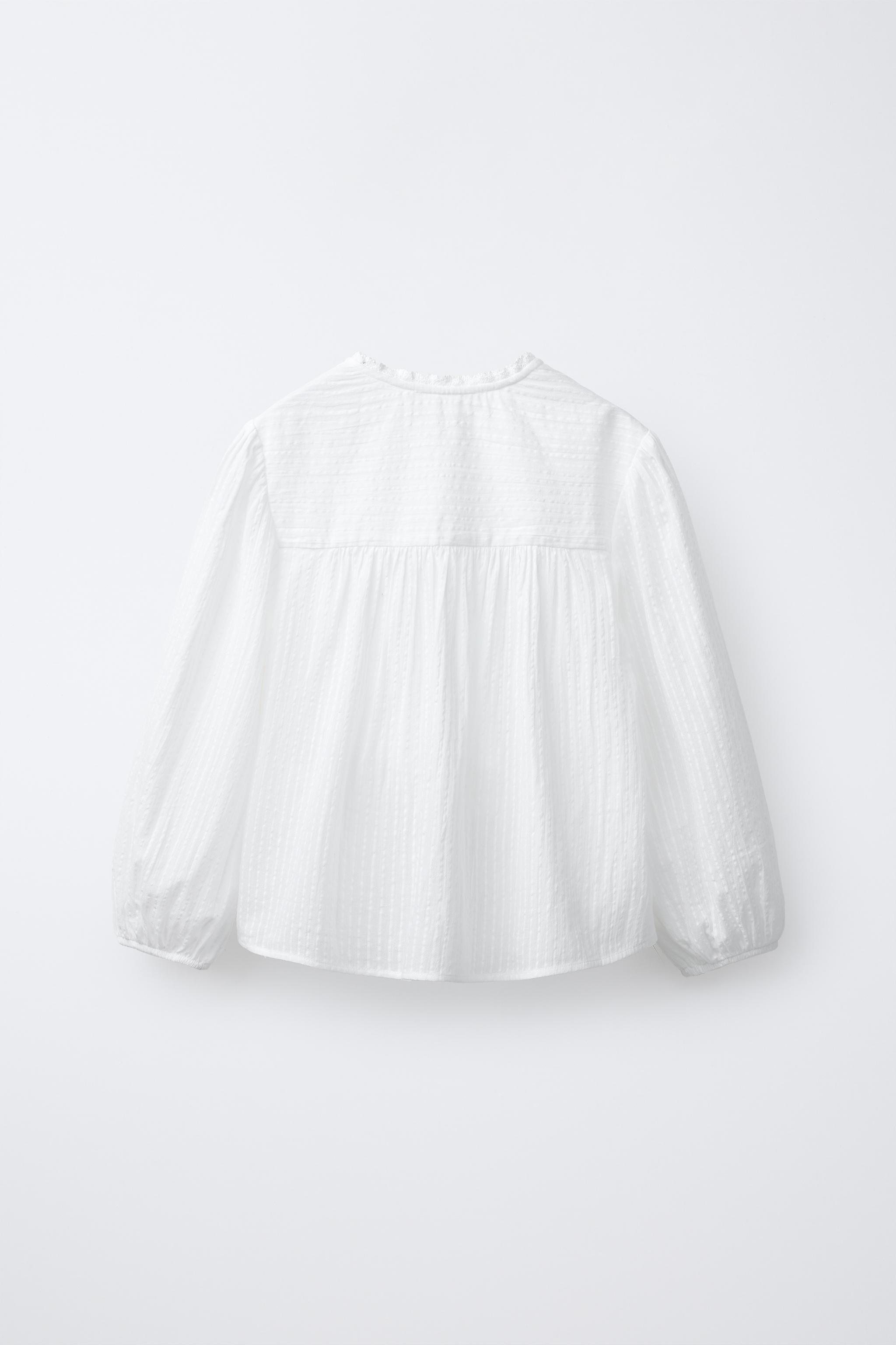 ROMANTIC PINTUCK SHIRT - White | ZARA United States