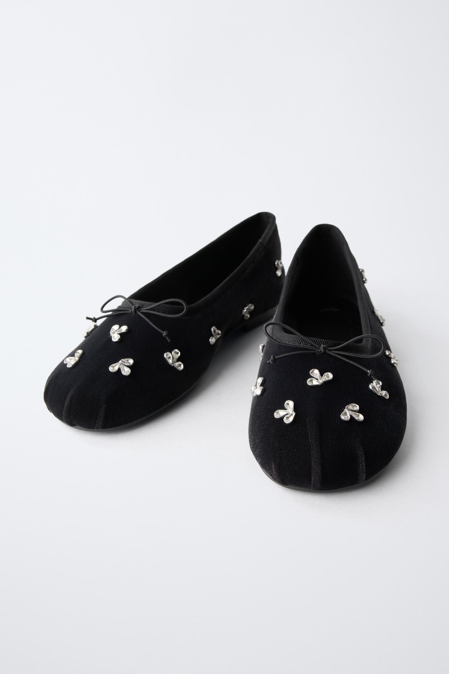 Детские балетки Zara Sparkle Detail Ballet, цвет: Серый — фото 3