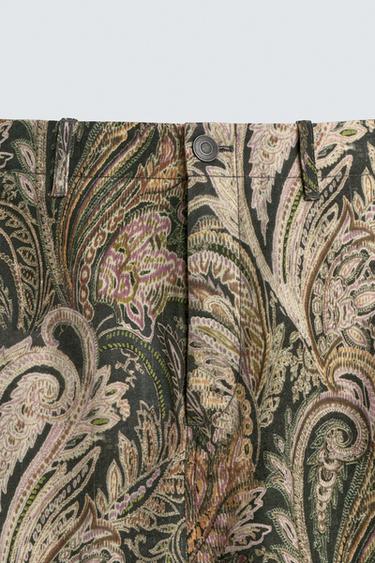 PAISLEY BARREL FIT CARGO TROUSERS - Printed by Zara - Image 7