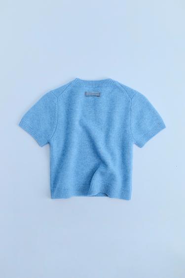 WOOL AND CASHMERE KNIT SWEATER - Blue by Zara - Image 3