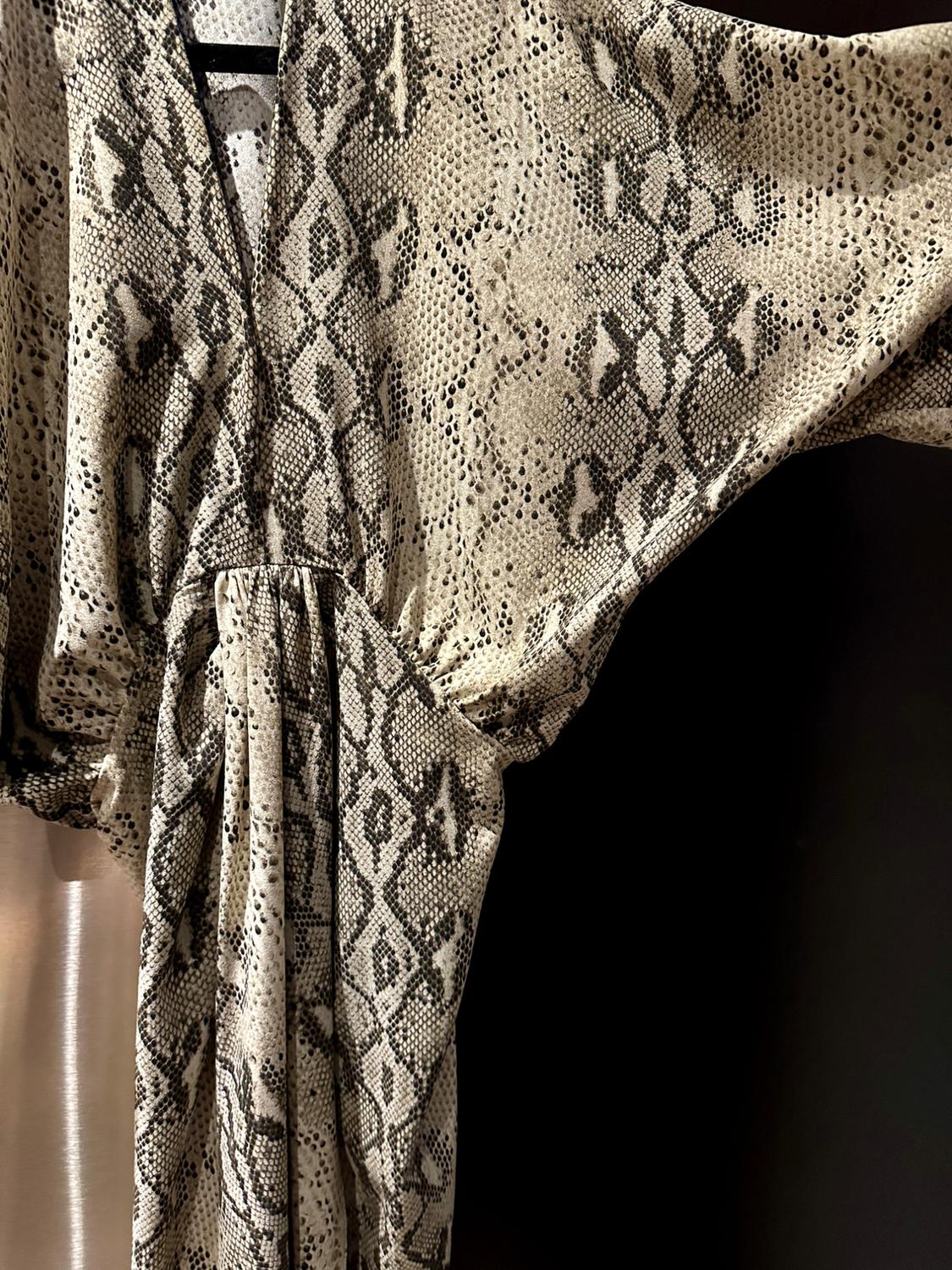 DRAPED PRINT DRESS - Image 5