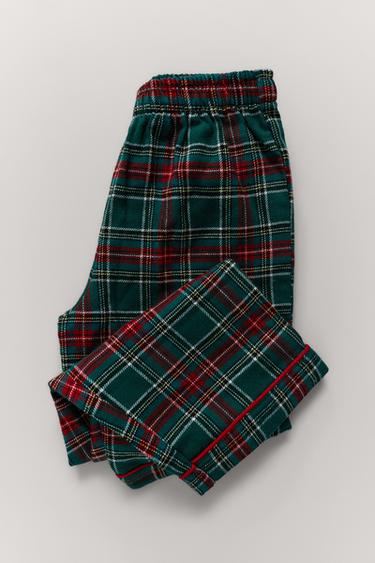 3-14 ЛЕТ/ ФЛАНЕЛЕВАЯ ПИЖАМА В КЛЕТКУ — Темно-серый от Zara