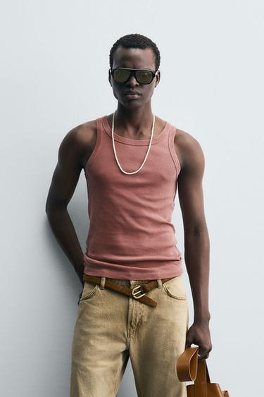 FADED TANK T-SHIRT - Red by Zara
