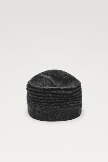 Wool blend pillbox hat — Gray 1