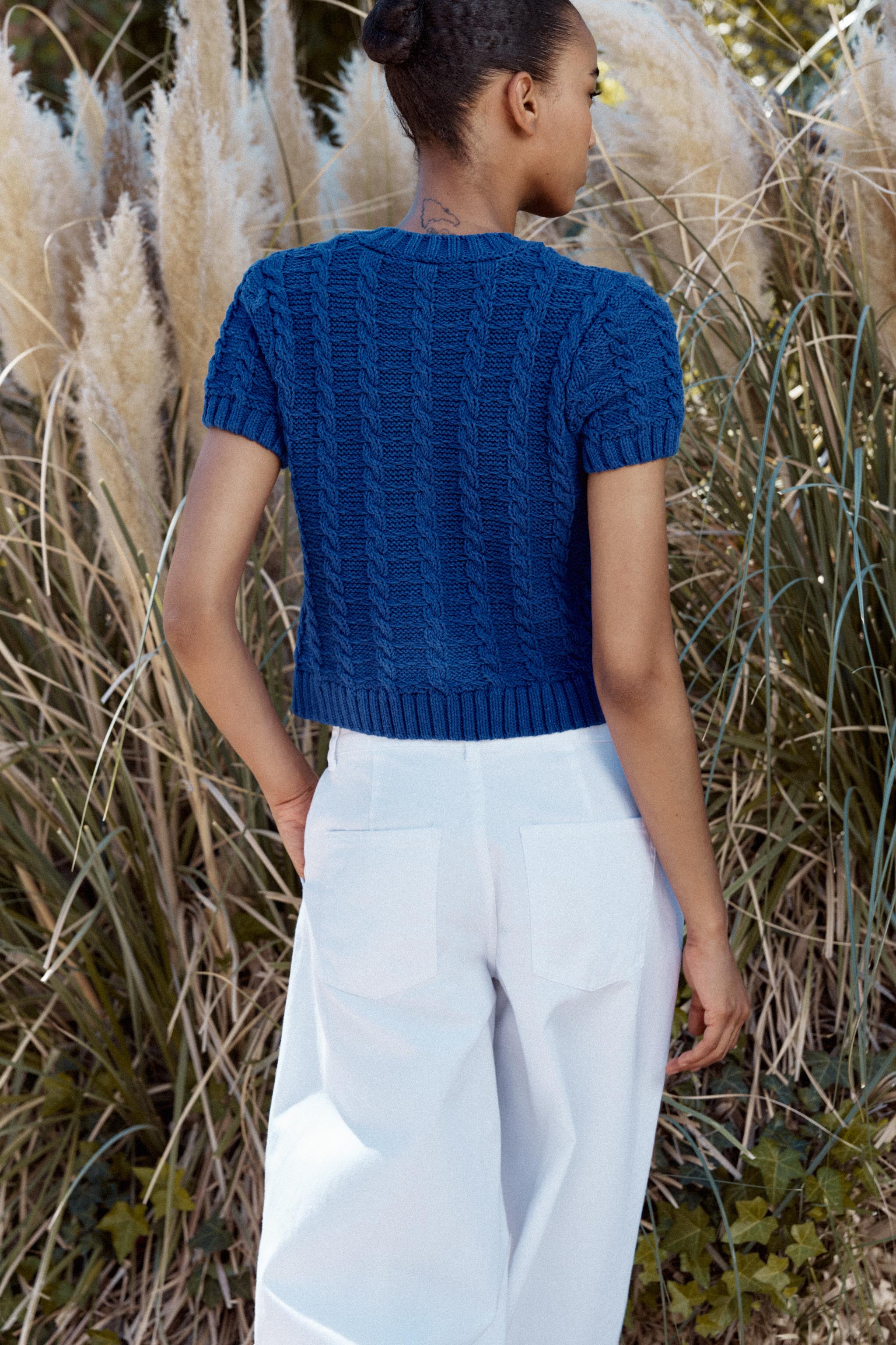 ZARA ショートスリーブ ニットカーディガン 6771/053 ZARA】ショートスリーブ ニットカーディガン 6771/053/420 (ZARA