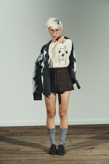 MINI SHORTS - Dark aubergine by Zara