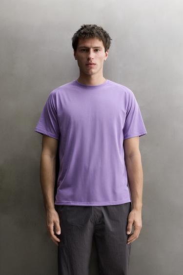 CONTRAST TECHNICAL T-SHIRT — Purple 2