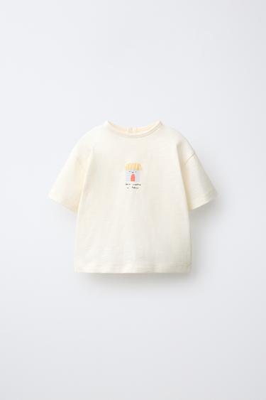 Zara LITTLE HOUSE PRINT T-SHIRT - Oyster-white - Image 0