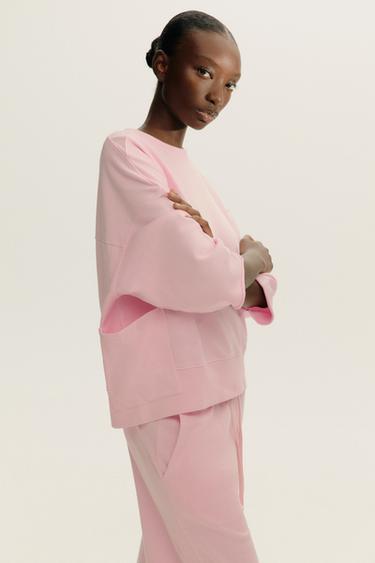 SUDADERA EFECTO LAVADO - Rosa de Zara