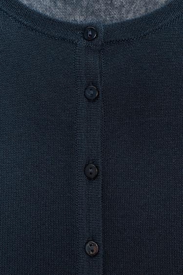 PLAIN KNIT SWEATER - Navy blue by Zara - Image 7