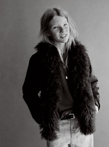 FAUX-SUEDE FAUX-FUR JACKET — Brown 1