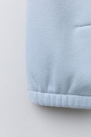 PANTALON BAGGY AVEC DOUBLURE POLAIRE ET LOGO - Bleu de Zara - Image 4