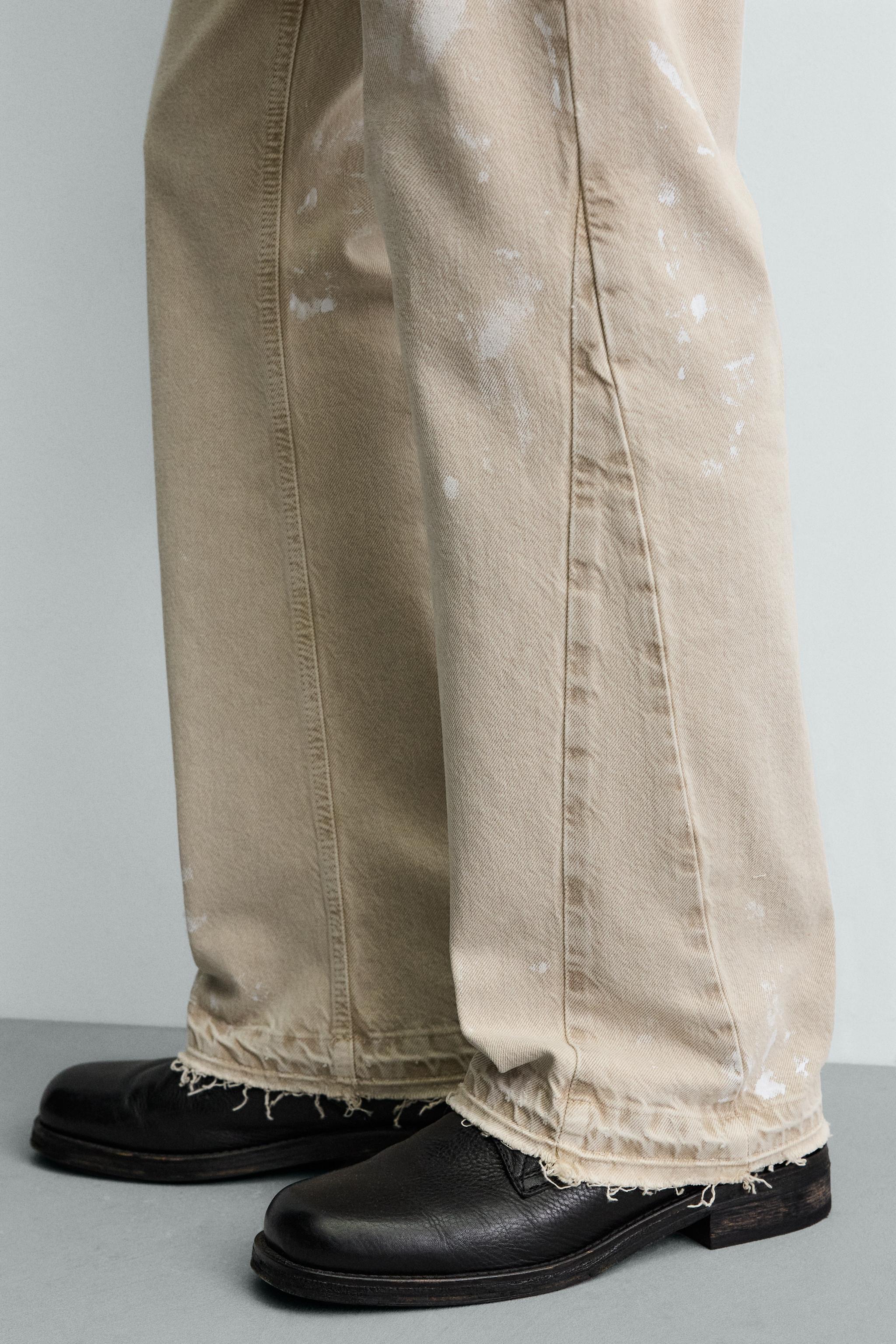 SPLASH EFFECT FLARE FIT JEANS