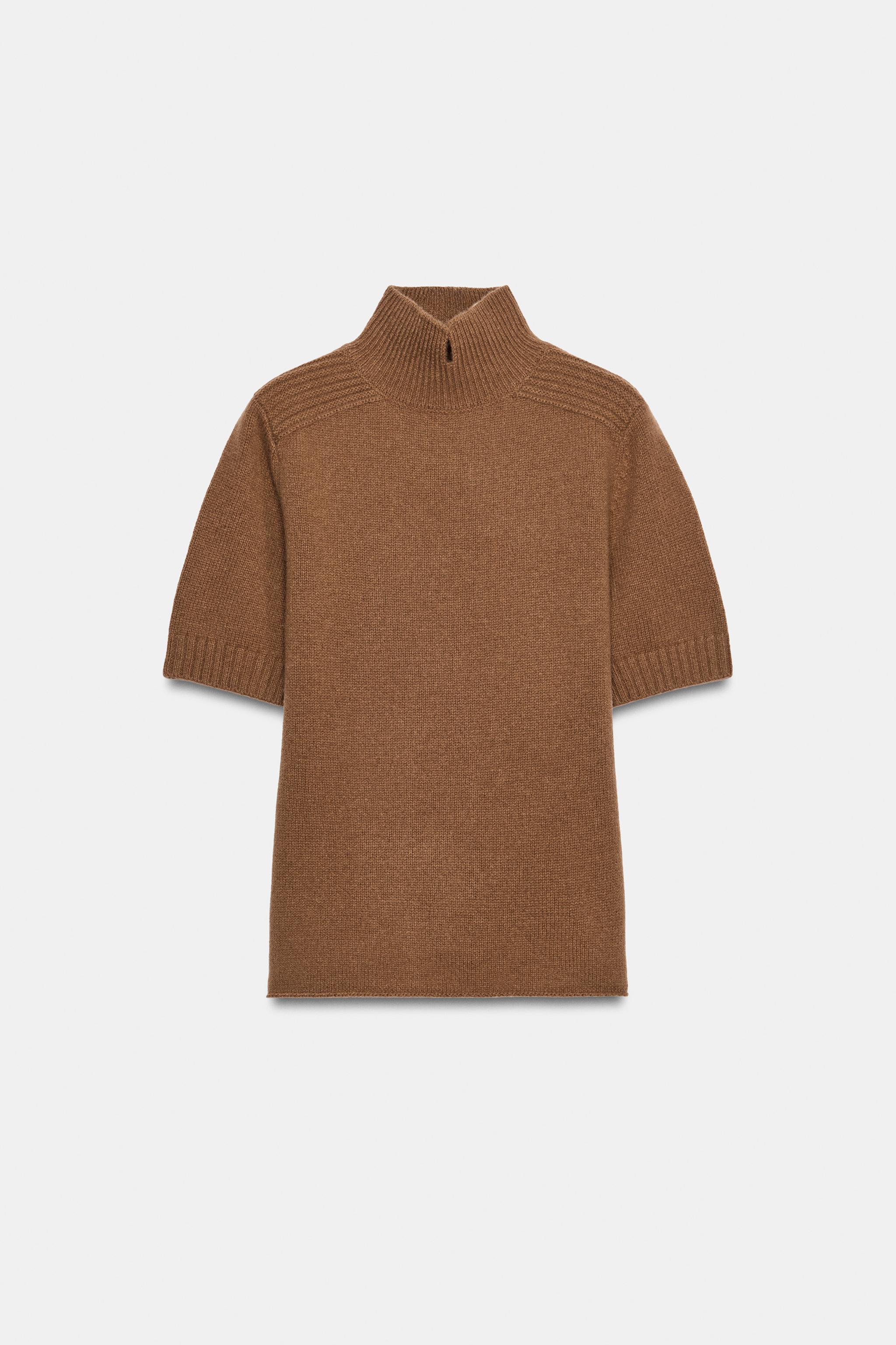 100% WOOL SHORT SLEEVE SWEATER