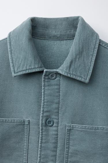 CHEMISE CONFORT À POCHES - Vert d'eau de Zara - Image 2