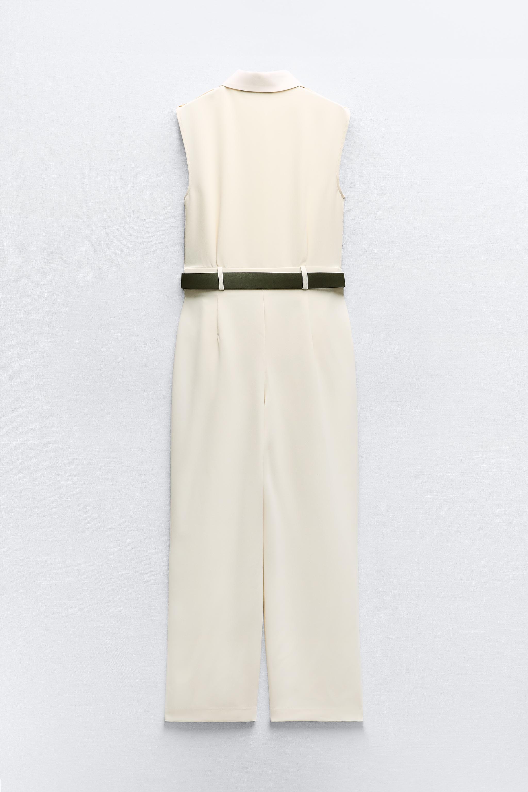 BELTED CREPE JUMPSUIT