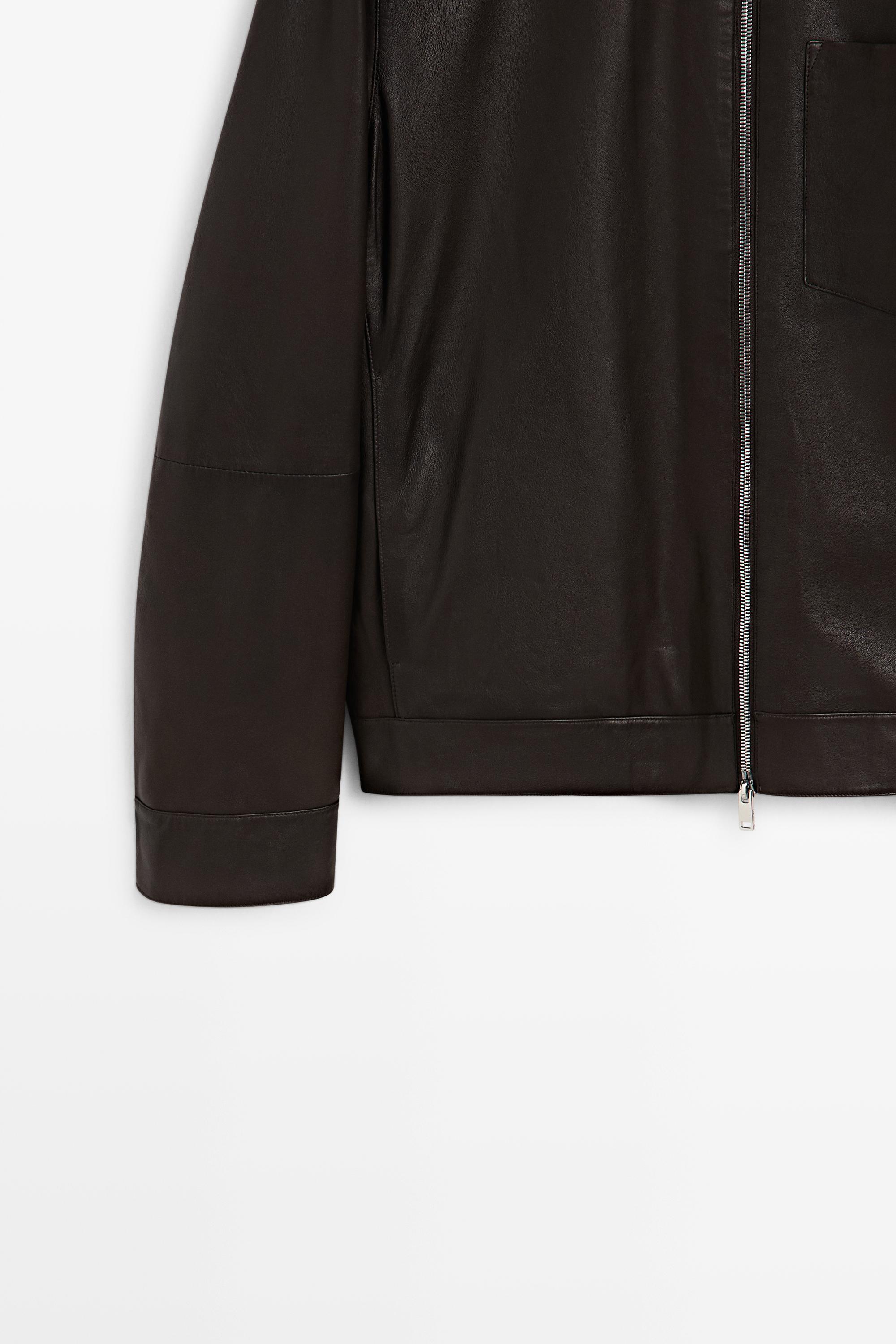 Nappa leather jacket with pocket
