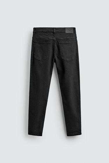 JEANS SKINNY CROPPED FIT - Preto da Zara