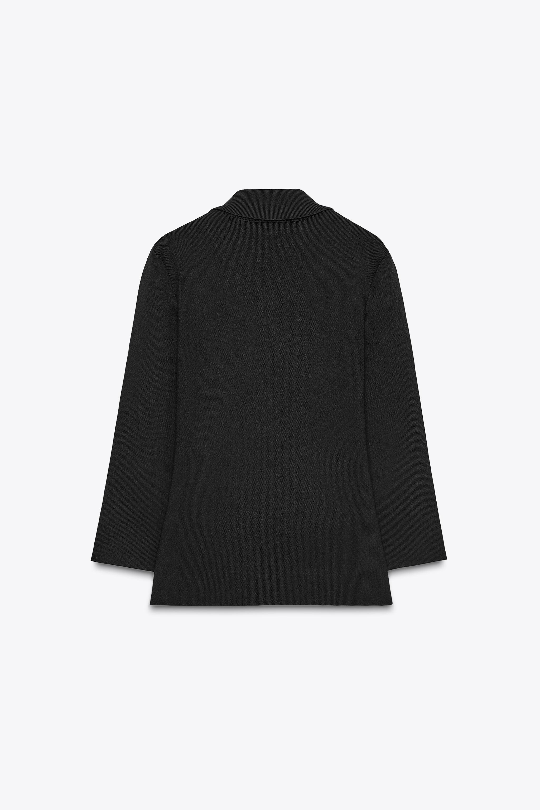ニット ダブルブレストジャケット - ブラック | ZARA Japan / 日本