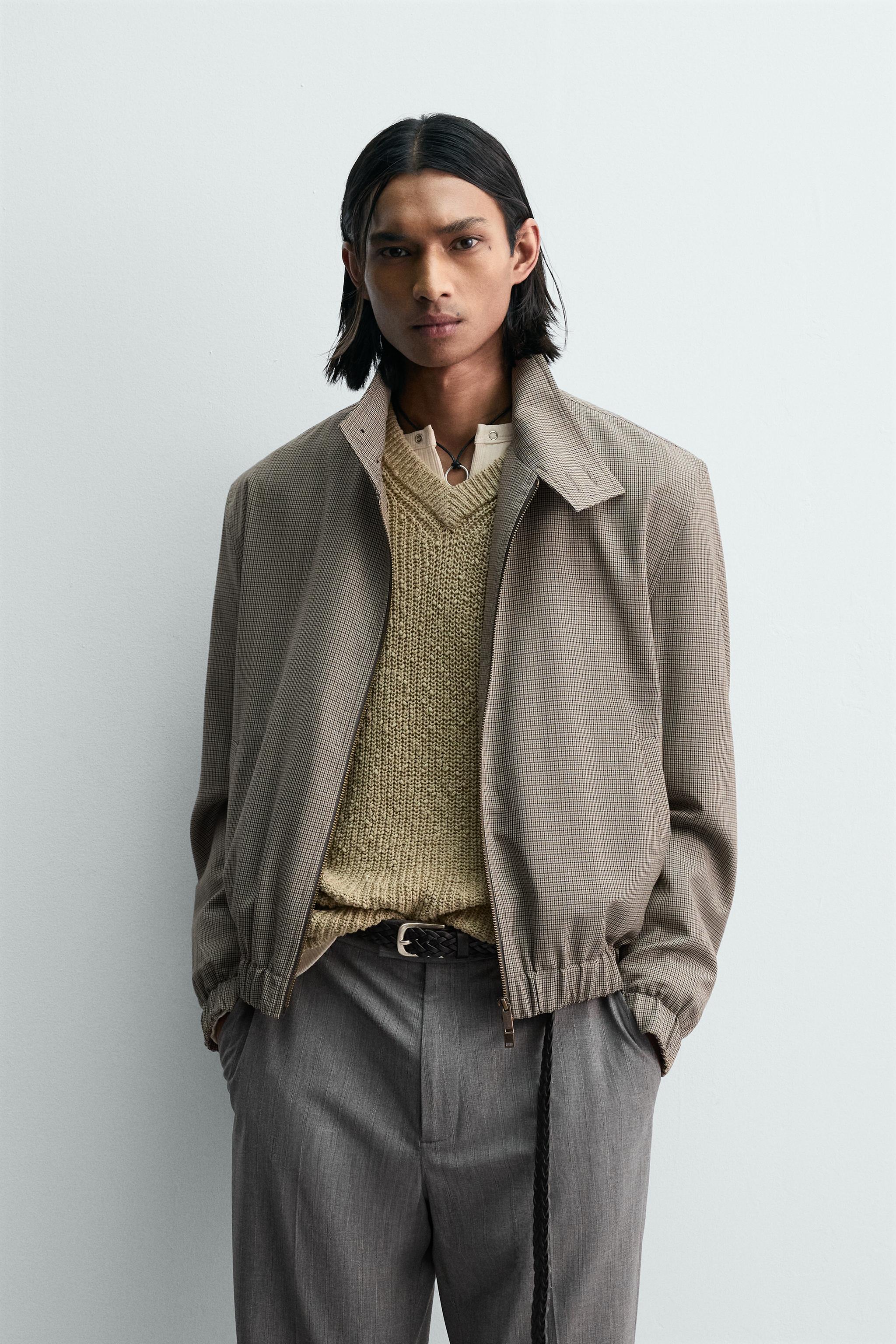HOUNDSTOOTH RELAXED FIT JACKET