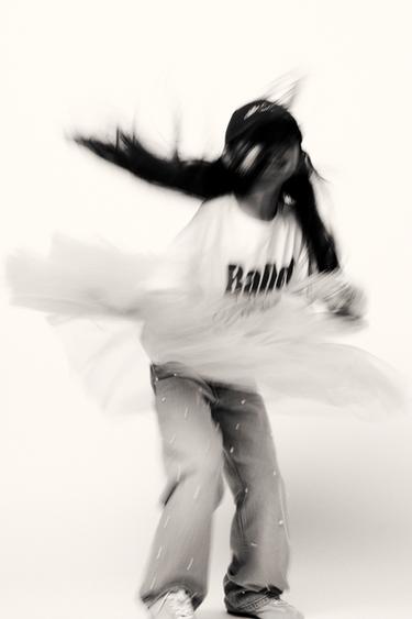 WIDE LEG-JEANS MED PERLER - grå fra Zara