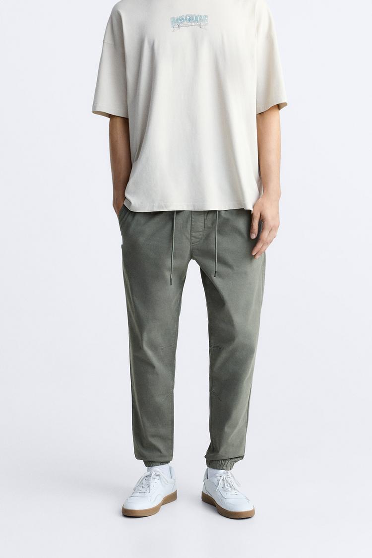 WASHED JOGGER WAIST PANTS